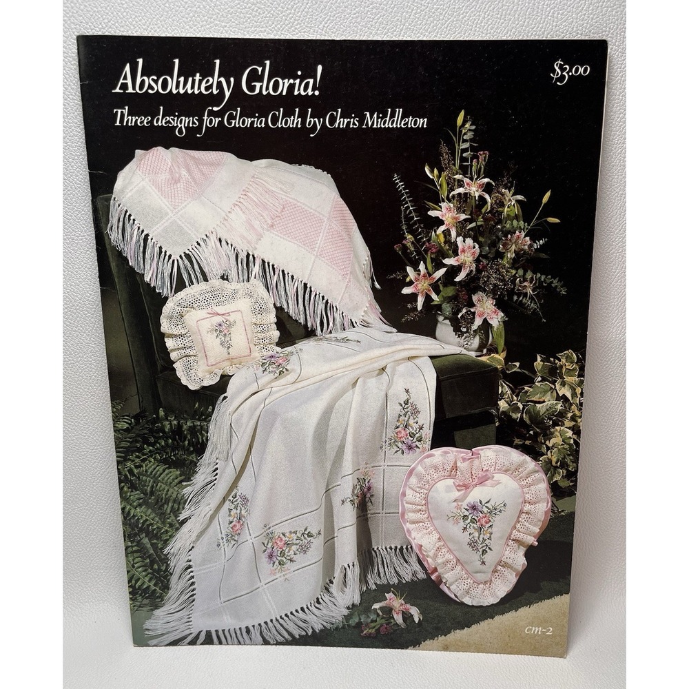 VTG Cross Stitch Absolutely Gloria! Three Designs for Gloria‎ Cloth